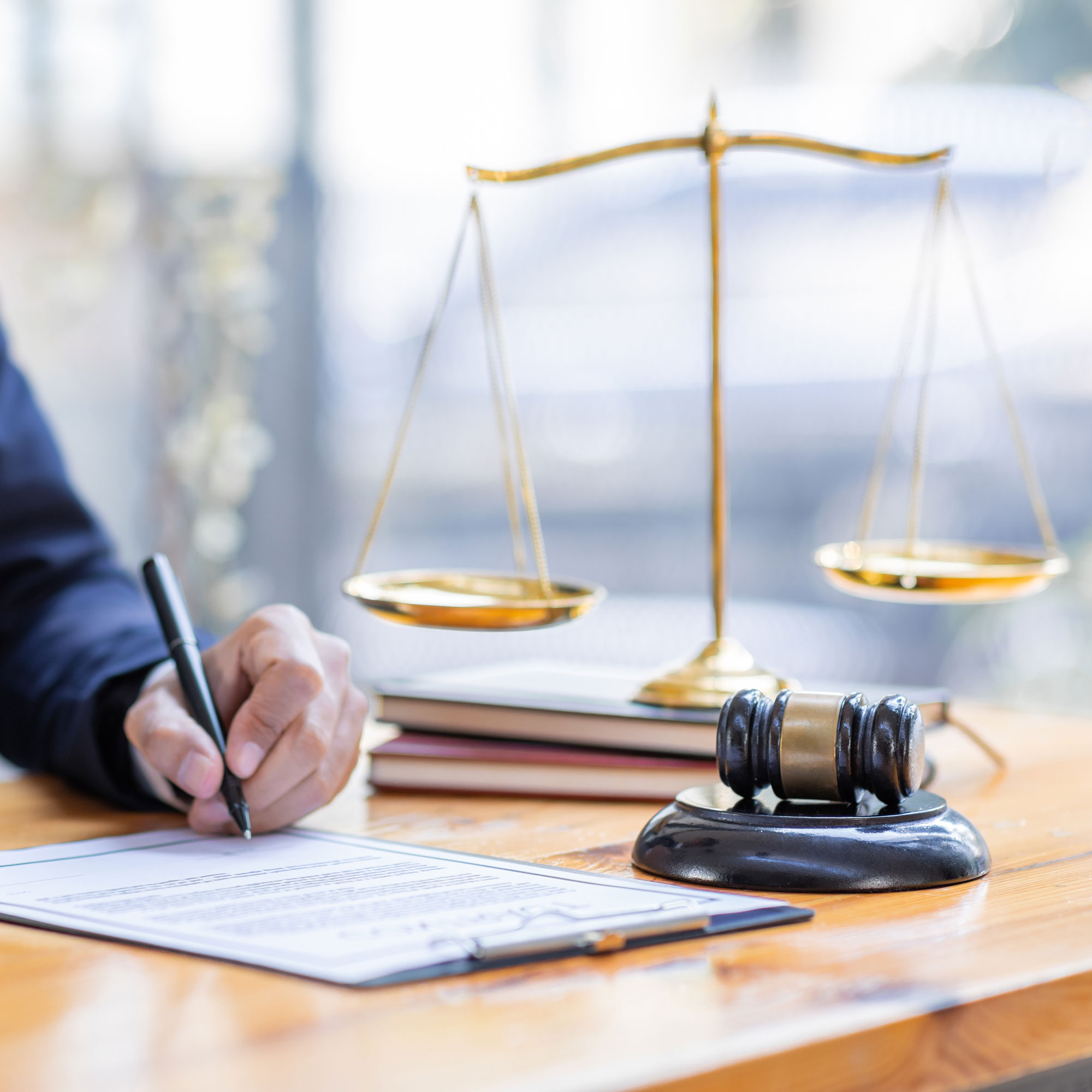 Notarial documents being prepared for signing